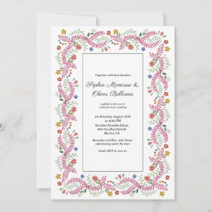 Cottagecore Floral Wedding Invitation