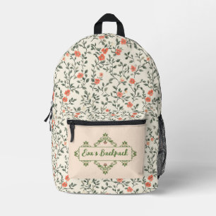 Cottagecore Flower Garden Printed Backpack