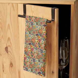 Cottagecore Flowers Botanical Garden Kitchen Towel
