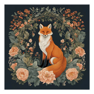 Cottagecore Fox Poster