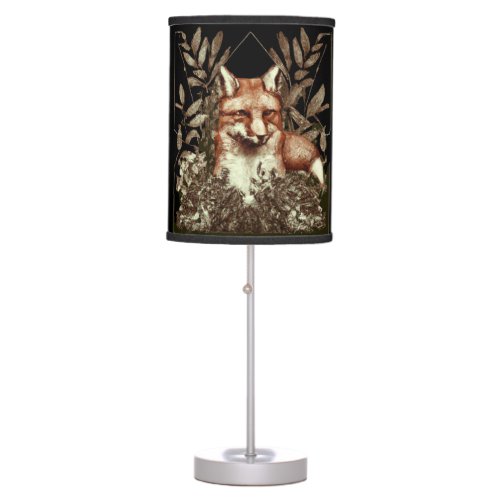 Cottagecore Fox Vintage Table Lamp