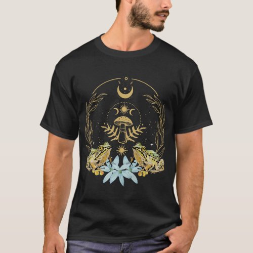 Cottagecore Frog Aesthetic Cat Mushroom Forest Ani T_Shirt