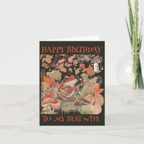 Cottagecore Frog Birthday Song Happy Birthday Card