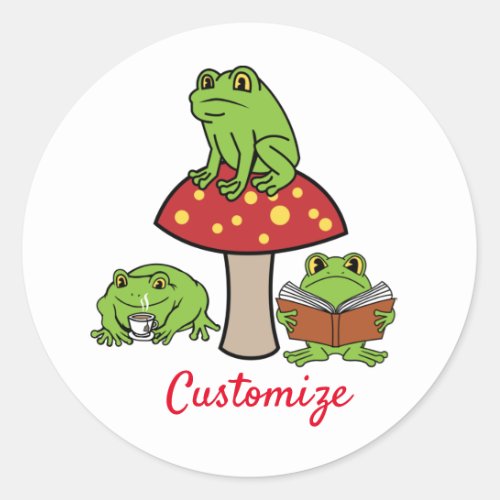 Cottagecore Frogs Thunder_Cove Classic Round Sticker