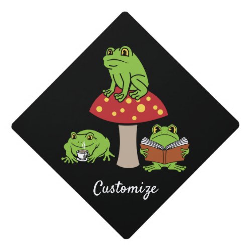 Cottagecore Frogs Thunder_Cove Graduation Cap Topper