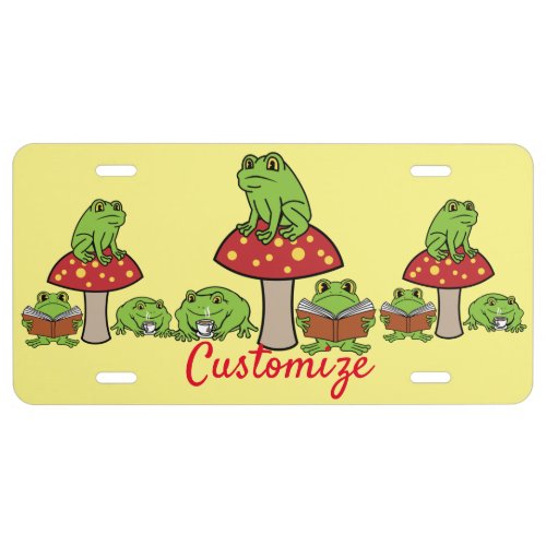 Cottagecore Frogs Thunder_Cove License Plate