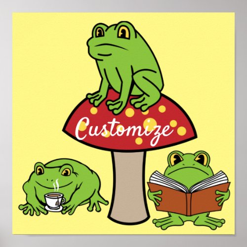 Cottagecore Frogs Thunder_Cove Poster
