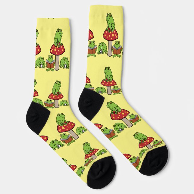 Cottagecore Frogs Thunder_Cove Socks (Right)