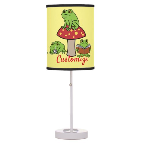 Cottagecore Frogs Thunder_Cove Table Lamp
