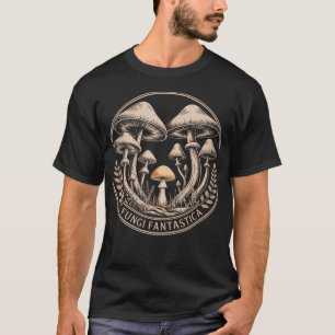 Cottagecore Fungi Fantastica Mushroom Forest Emble T-Shirt