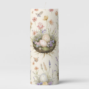  Cottagecore Garden Easter Eggs Nests Vintage Bota Pillar Candle