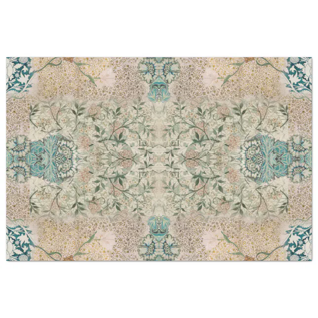 Cottagecore Garden Floral William Morris Decoupage Tissue Paper Zazzle