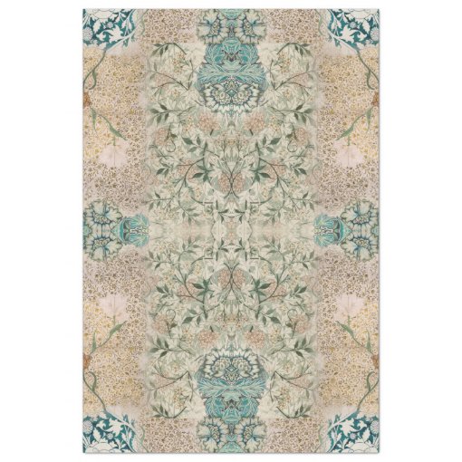 Cottagecore Garden Floral William Morris Decoupage Tissue Paper Zazzle