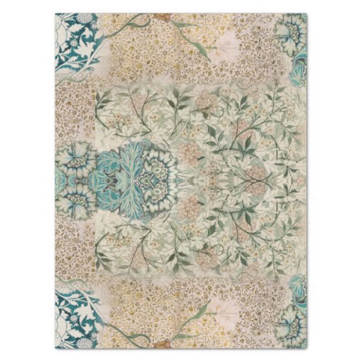 Cottagecore Garden Floral William Morris Decoupage Tissue Paper Zazzle