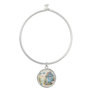 Cottagecore Love Letters Bluebird Mailbox Bangle Bracelet