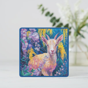 Cottagecore Lucky Capricorn Card Zodiac Birthday