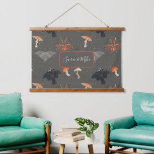 Cottagecore Moth Butterfly Personalized  Hanging Tapestry