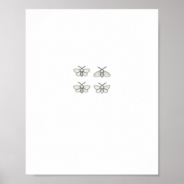 Cottagecore Moths Classic Poster (Front)