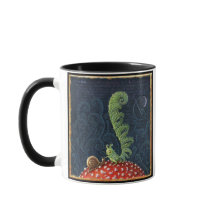 Cottagecore mug, Involute. Cute creature, mushroom