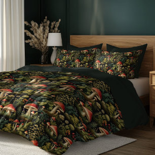 Cottagecore Mushroom Duvet Rustic Forest Dreams Cover