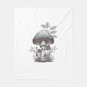 Cottagecore Mushroom Goblincore Aesthetic  Mushroo Fleece Blanket