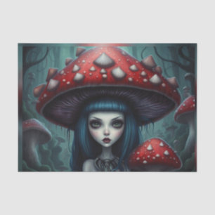 Cottagecore Mushroom Goddess Decoupage Paper