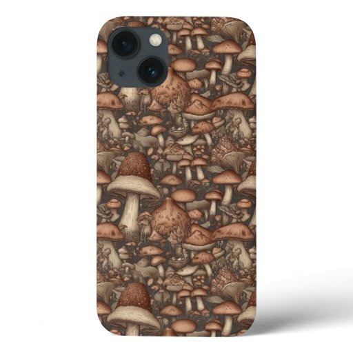 Cottagecore Mushroom Pattern iPhone / iPad case