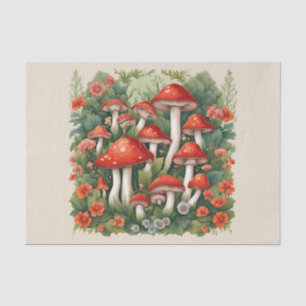 Cottagecore Mushrooms Decoupage Tissue Paper