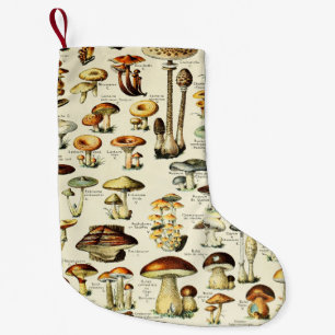 Cottagecore Mushrooms Vintage Naturalist Small Christmas Stocking