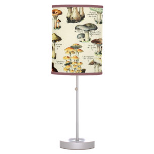 Cottagecore Mushrooms Vintage Naturalist Table Lamp