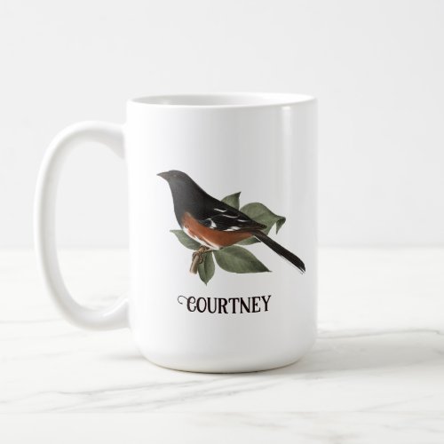 Cottagecore Name Bird on a Branch Coffee Mug
