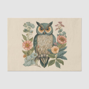 Cottagecore Owl Decoupage Tissue Paper