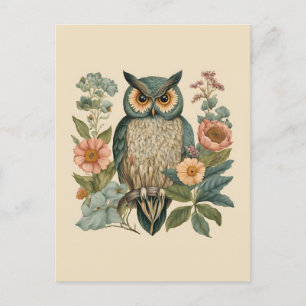 Cottagecore Owl Postcard