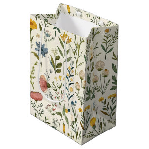 Cottagecore Pastel Wildflowers Gift Medium Gift Bag