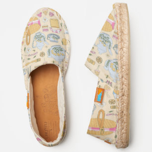 cottagecore picnic tea party mushrooms yellow espadrilles