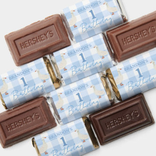 Cottagecore Plaid &Duckling Birthday Hershey's Miniatures