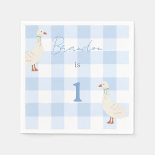 Cottagecore Plaid &Duckling Napkins