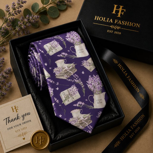 Cottagecore Purple Lavender Neck Tie (Creator Uploaded)
