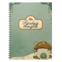 Cottagecore reading journal notebook