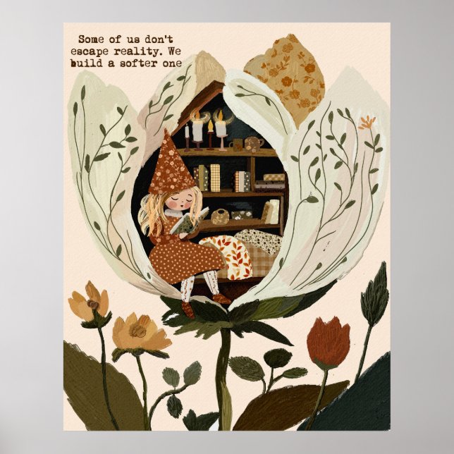 Cottagecore Reading Nook Wall Art (Front)