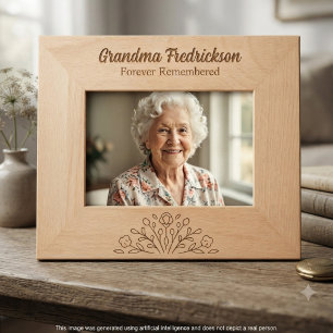 Cottagecore Remembrance Floral Memorial Tribute Engraved Frames