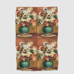 Cottagecore Renoir Floral Bouquet Fine Art Golf Towel