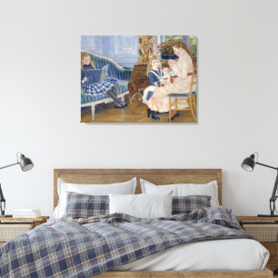 Cottagecore Renoir Pastoral Childhood Scene Canvas Print
