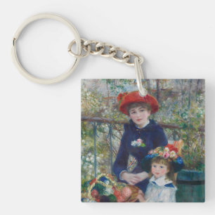 Cottagecore Renoir Sisters Garden Landscape Keychain