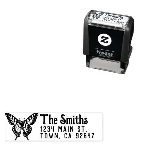 Cottagecore Return Address Butterfly Self_inking Stamp