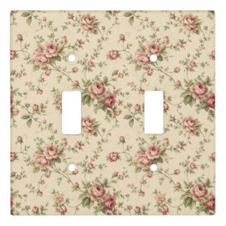 Cottagecore Rose Print Light Switch Cover