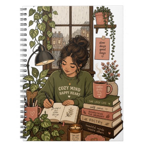 Cottagecore Self Care Illustration Notebook