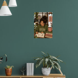 Cottagecore Self Care Illustration Poster