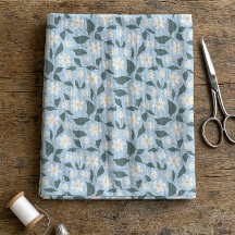 Cottagecore Sky Blue & White Daisy Floral