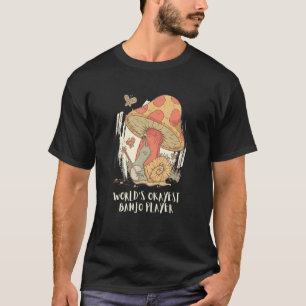 Cottagecore Snail World's Okayest Banjo Player T-Shirt